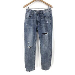 NWOT One Teaspoon High Waist Awesome Baggies Jeans Womens 28R Relaxed Leg Blue